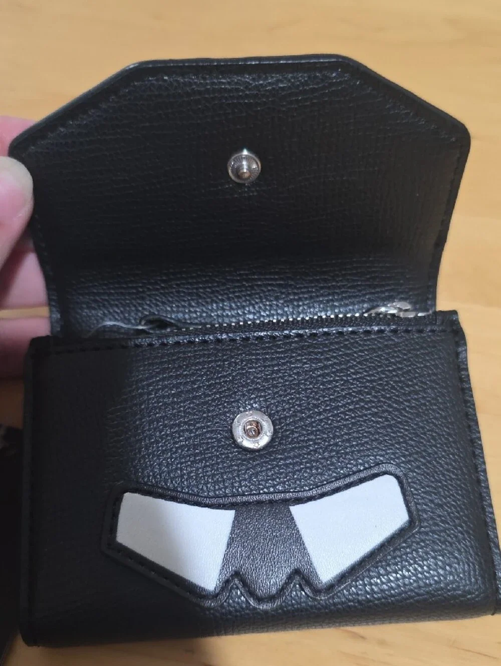Karl Lagerfeld Black White Coin purses with Pink Nose Cat Face
